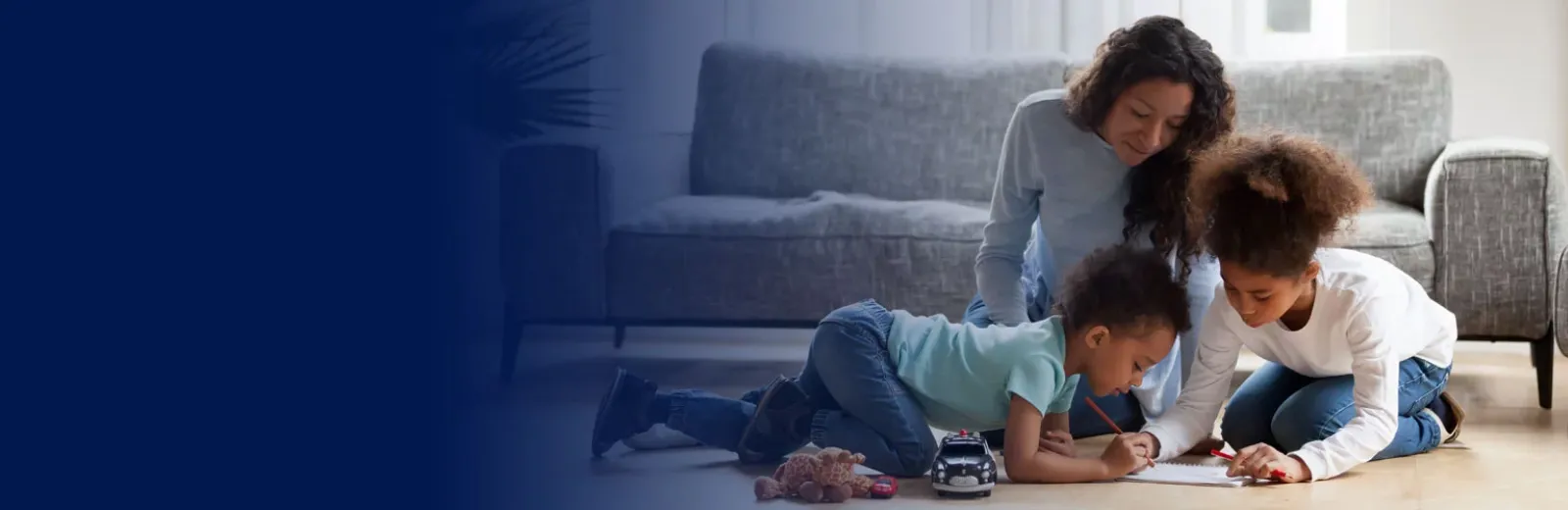 Family Playing in Living Room